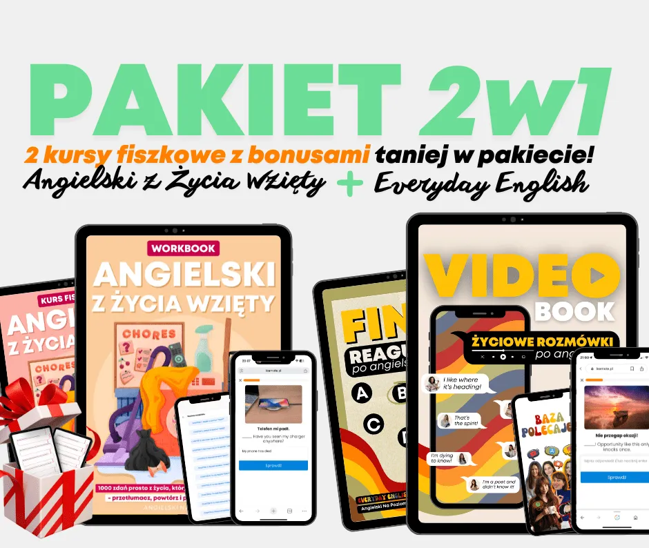 Pakiet 2w1: Angielski z Życia Wzięty + Everyday English - dostęp na 12 miesięcy
